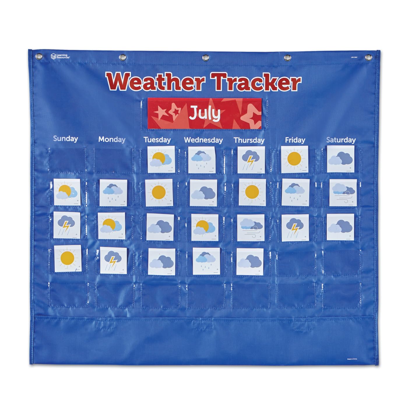 Foto 2 pulgar | Pocket Chart Learning Resources Weather Tracker, Juego De 102 Piezas - Venta Internacional.