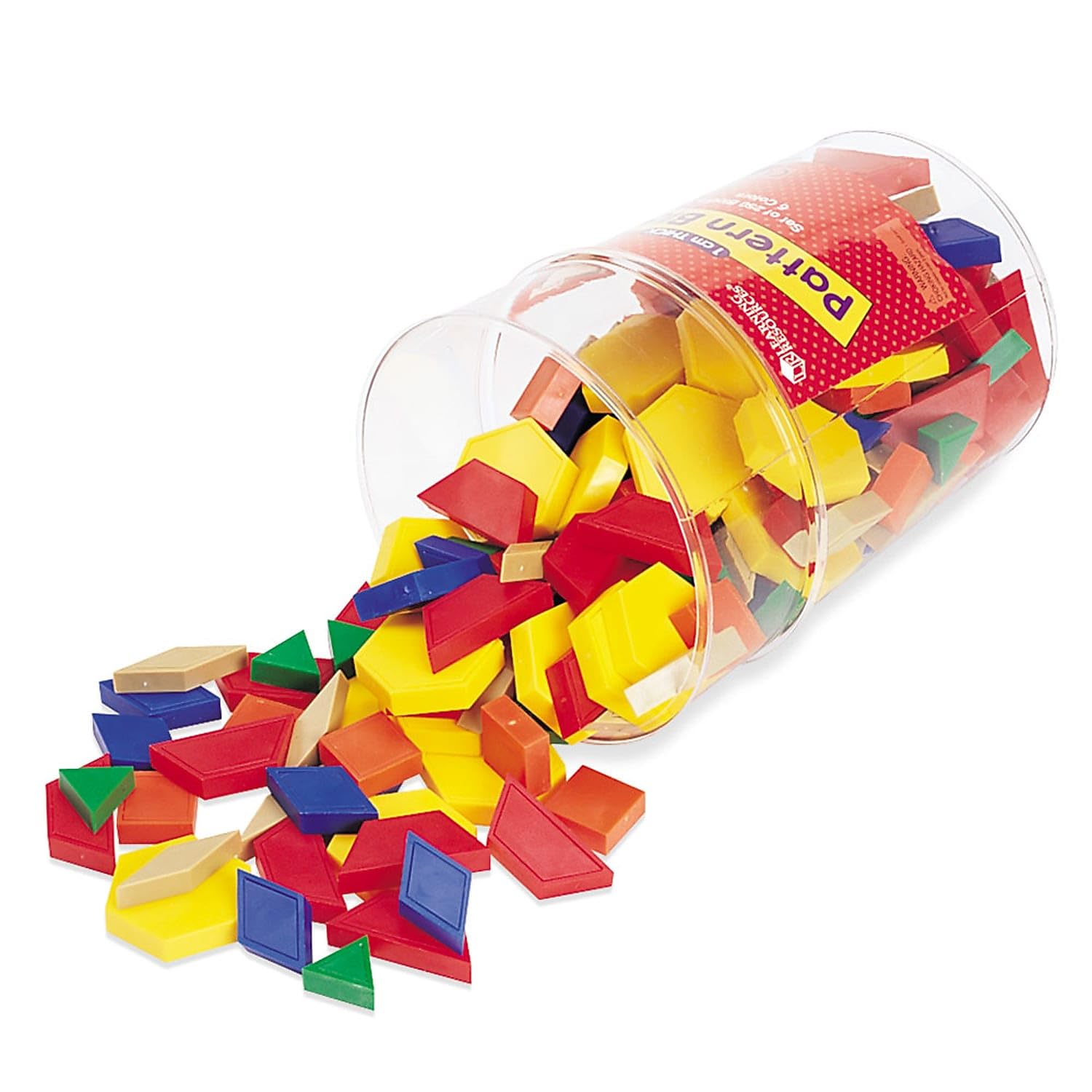 Foto 2 pulgar | Juego De 250 Unidades De Pattern Blocks Learning Resources, Plástico De 1 Cm - Venta Internacional.