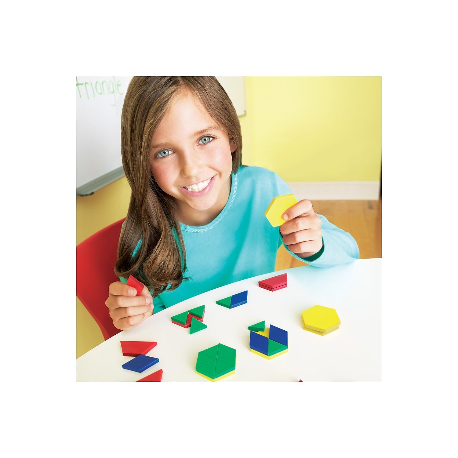 Foto 3 pulgar | Juego De 250 Unidades De Pattern Blocks Learning Resources, Plástico De 1 Cm - Venta Internacional.
