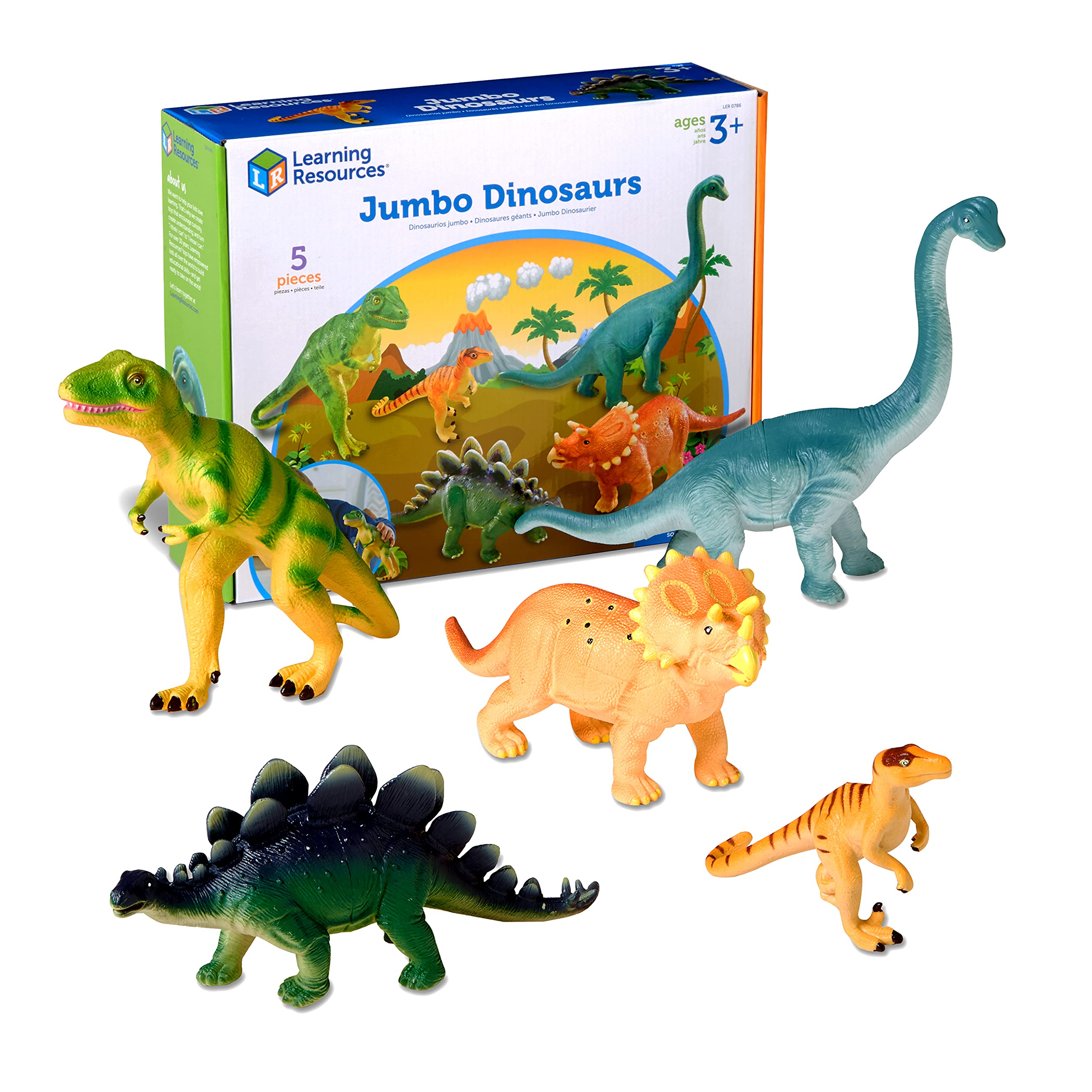 Foto 2 pulgar | Toy Learning Resources Jumbo Dinosaurs Para Niños De Más De 3 Años - Venta Internacional.