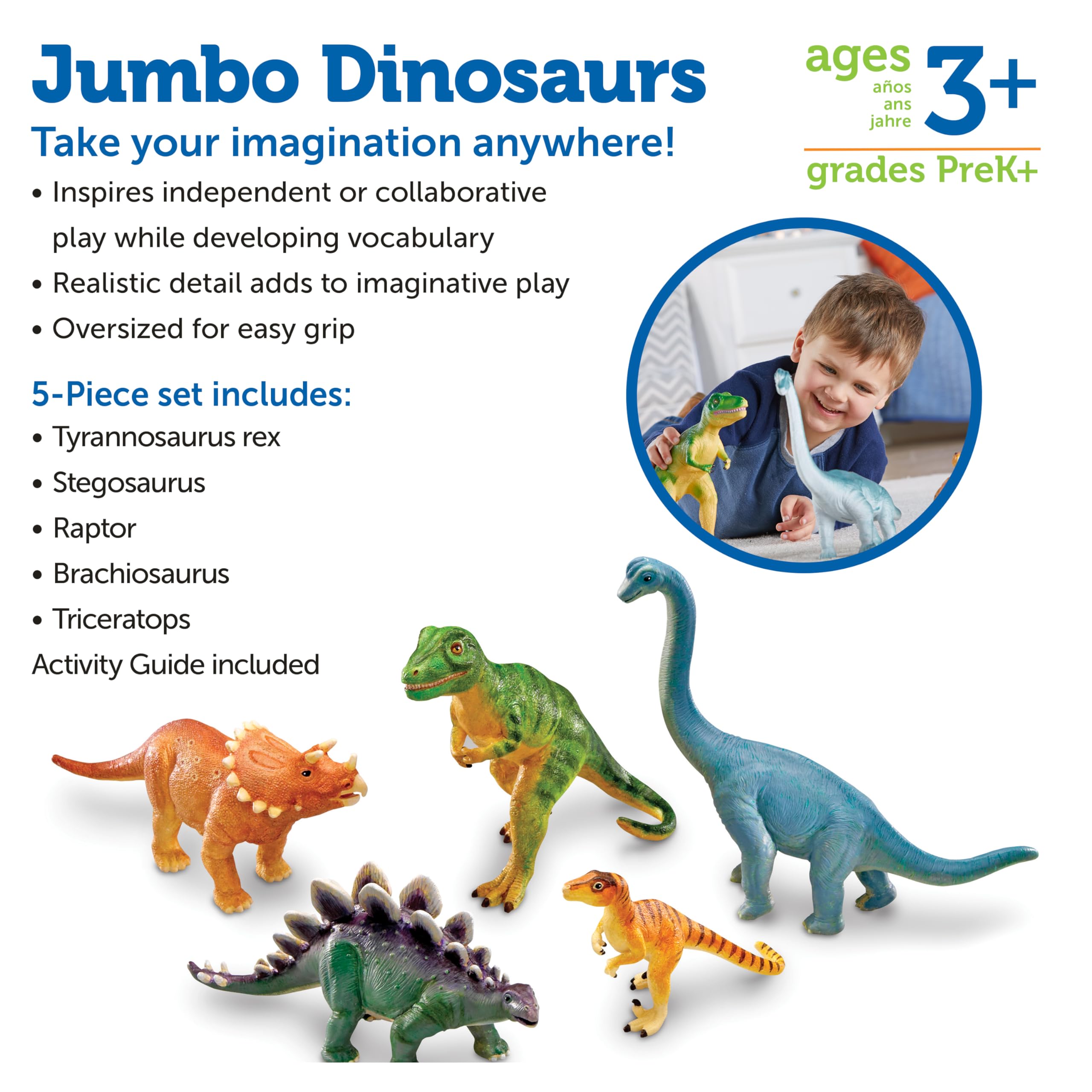 Foto 8 pulgar | Toy Learning Resources Jumbo Dinosaurs Para Niños De Más De 3 Años - Venta Internacional.