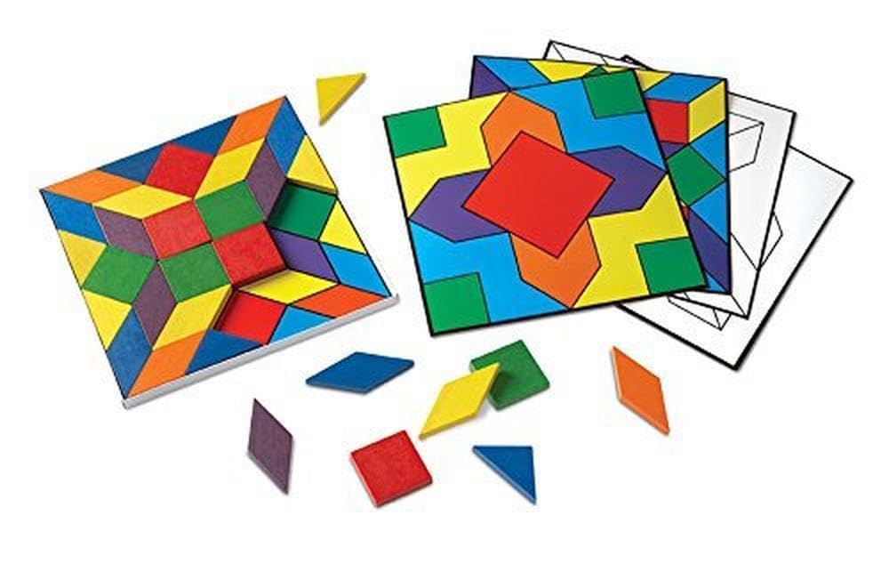 Foto 4 pulgar | Recursos De Aprendizaje De Bloques De Parquet Con 20 Tarjetas Con Patrones - Venta Internacional.