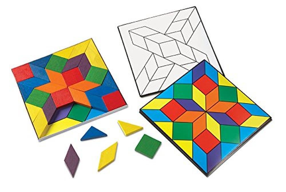 Foto 5 pulgar | Recursos De Aprendizaje De Bloques De Parquet Con 20 Tarjetas Con Patrones - Venta Internacional.