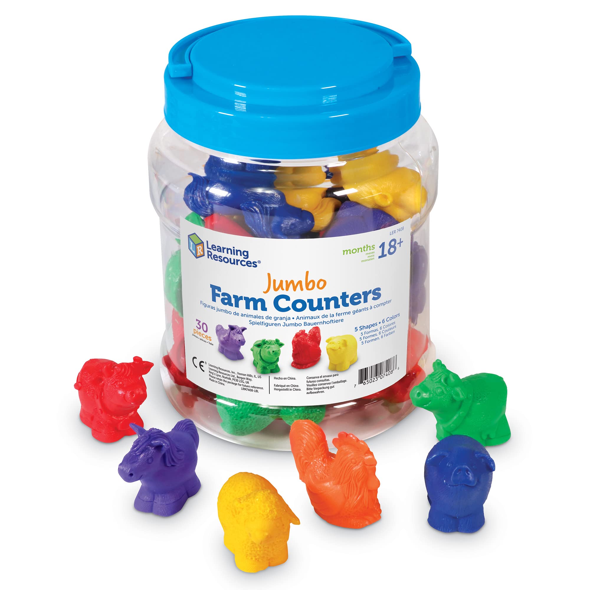 Contadores Jumbo Farm De Toy Learning Resources, 30 Unidades, Más De 18 Meses - Venta Internacional.