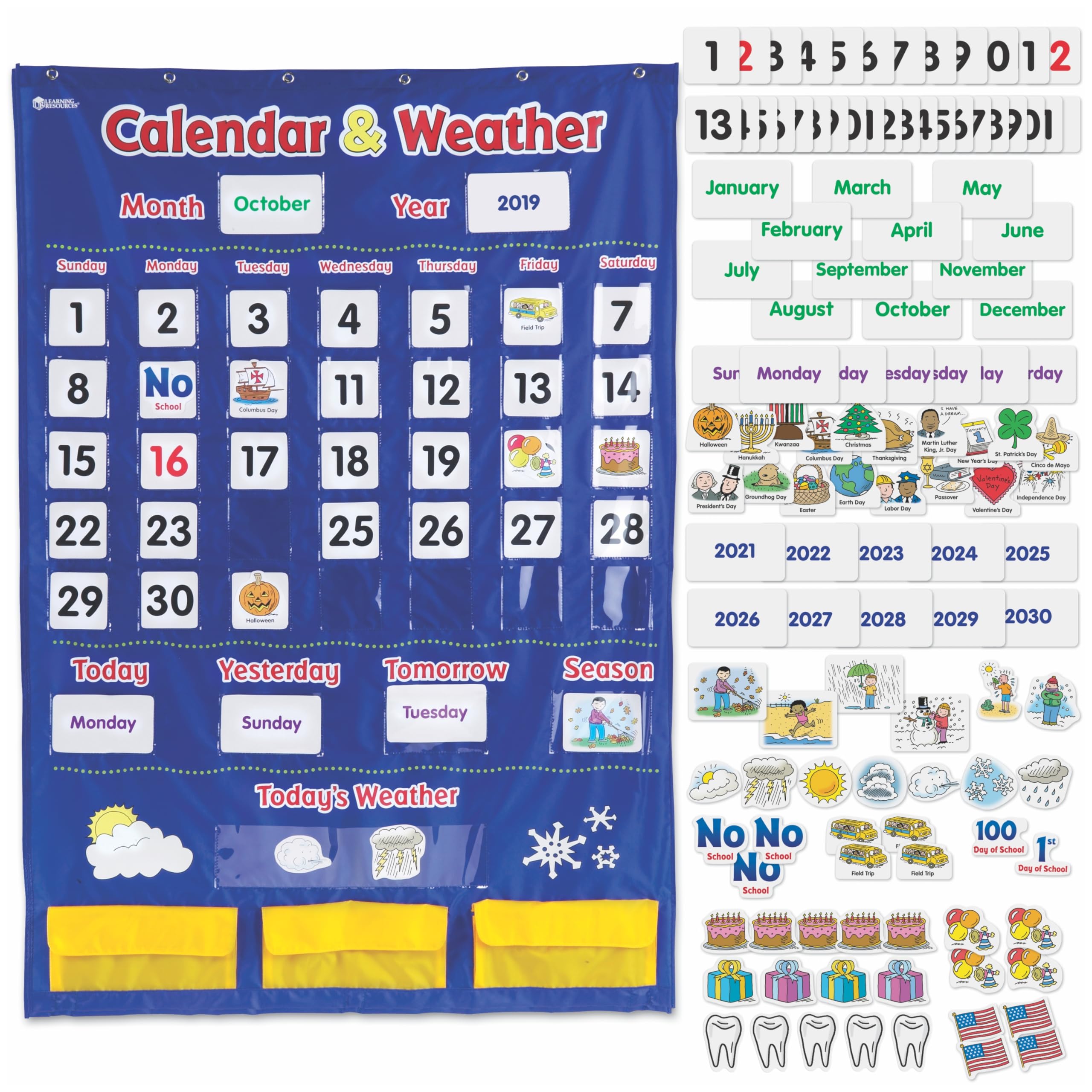 Gráfico De Bolsillo, Recursos De Aprendizaje, Calendario Y Aula Meteorológica - Venta Internacional.
