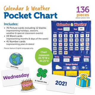 Foto 5 | Gráfico De Bolsillo, Recursos De Aprendizaje, Calendario Y Aula Meteorológica - Venta Internacional.