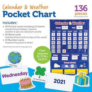 Foto 6 | Gráfico De Bolsillo, Recursos De Aprendizaje, Calendario Y Aula Meteorológica - Venta Internacional.