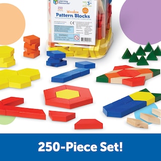 Foto 4 | Pattern Blocks Learning Resources, Juego De Madera De 250 Unidades Para Mayores De 3 Años - Venta Internacional.