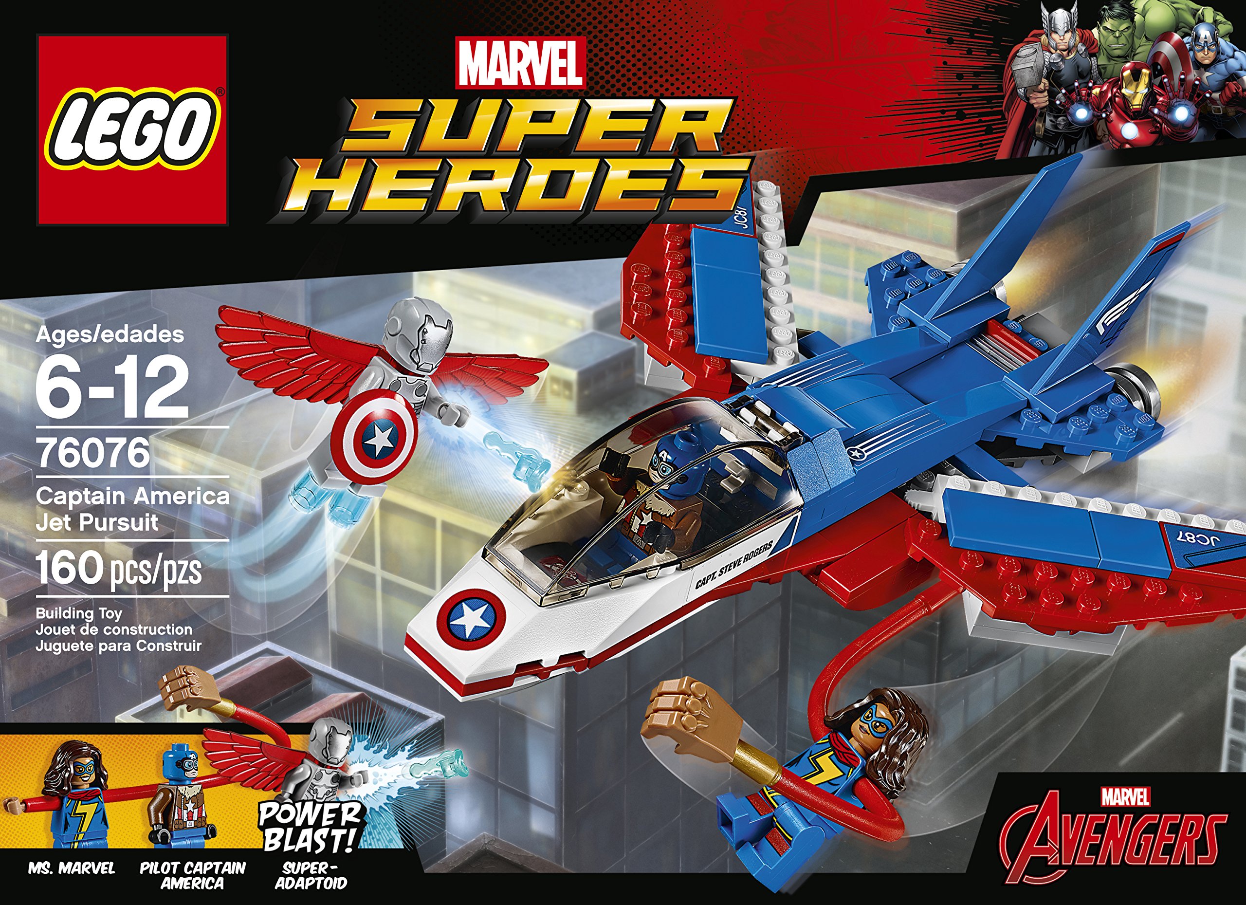 Foto 3 pulgar | Kit de Construcción Lego Super Héroes Capitán América Jet 76076 - Venta Internacional