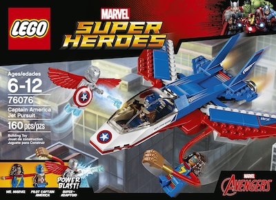 Foto 2 | Kit de Construcción Lego Super Héroes Capitán América Jet 76076 - Venta Internacional