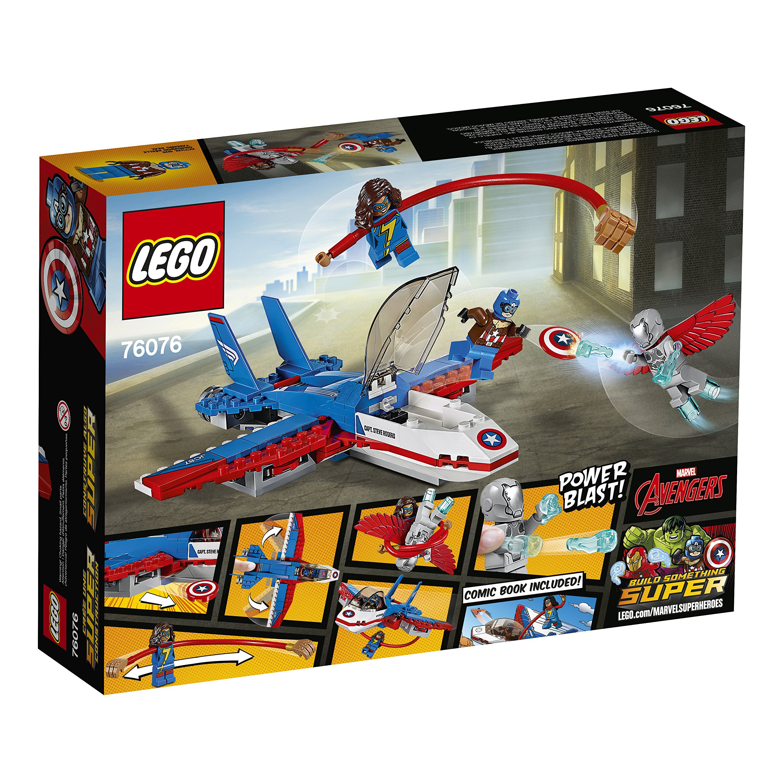 Foto 4 pulgar | Kit de Construcción Lego Super Héroes Capitán América Jet 76076 - Venta Internacional