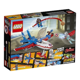 Foto 3 | Kit de Construcción Lego Super Héroes Capitán América Jet 76076 - Venta Internacional