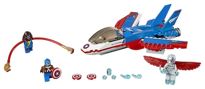 Foto 4 | Kit de Construcción Lego Super Héroes Capitán América Jet 76076 - Venta Internacional