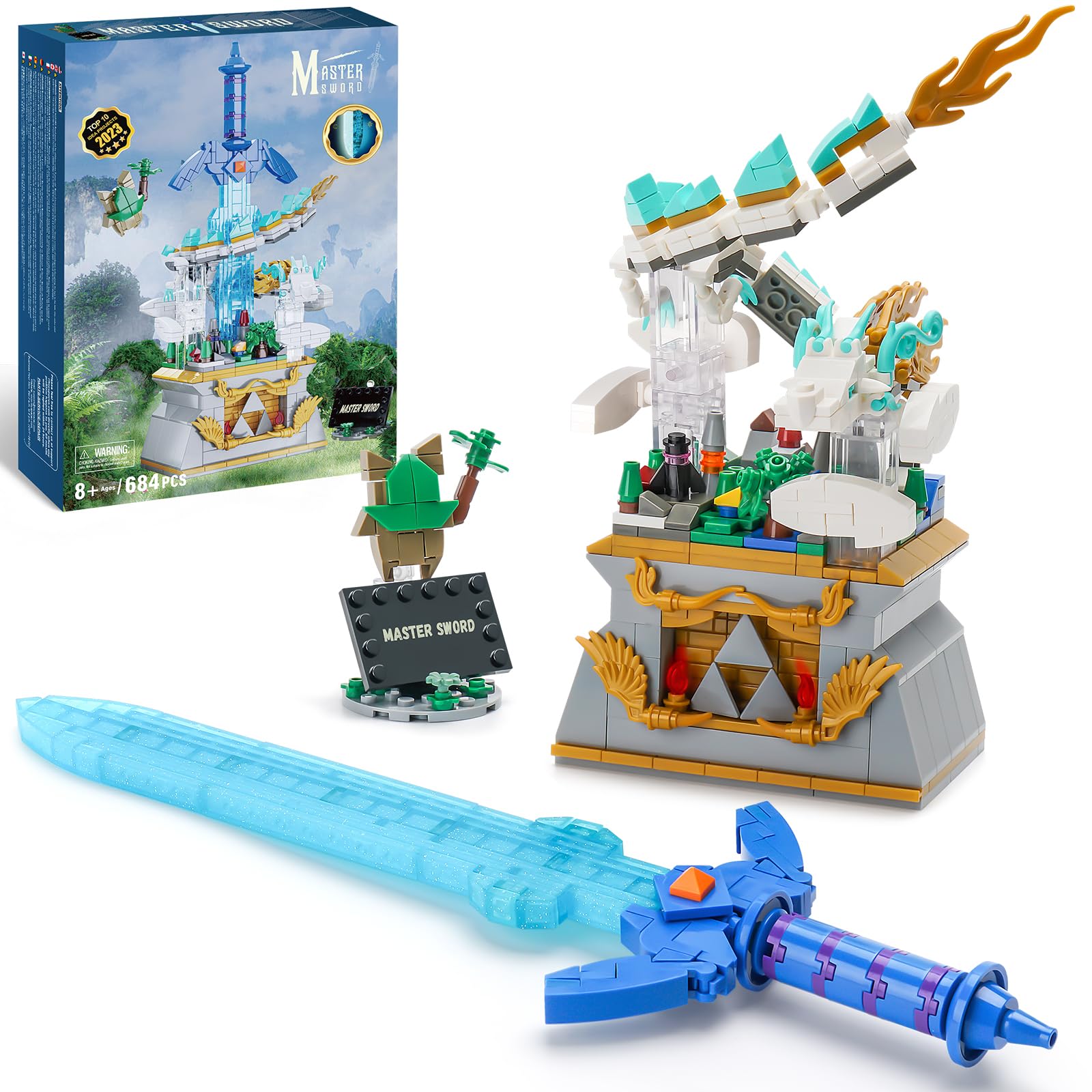 Set De Bloques De Construcción Sillbird Botw Glowing Master Sword 684 Piezas - Venta Internacional.