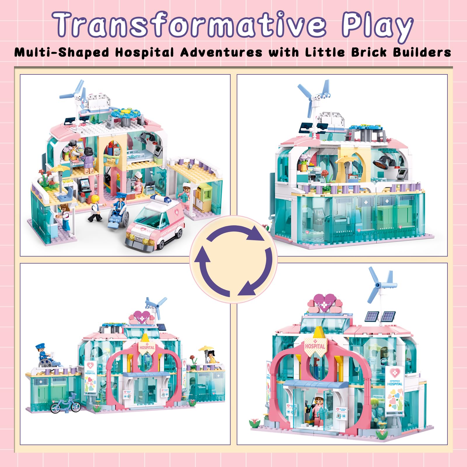 Foto 5 | Set De Construcción Sluban Girls Friends Hospital Con Ambulancia, 668 Piezas - Venta Internacional.