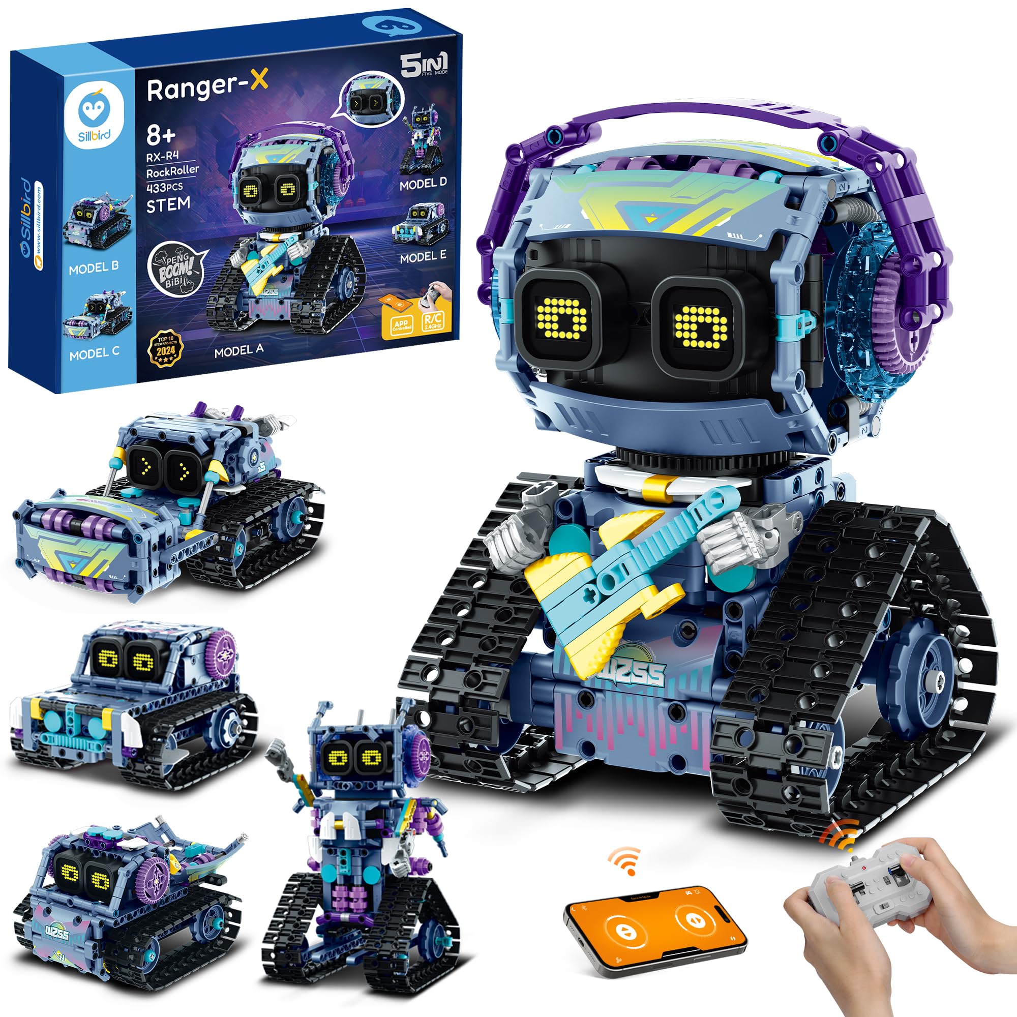 Kit De Construcción De Robots Sillbird Rockroller Con Mando A Distancia - Venta Internacional.