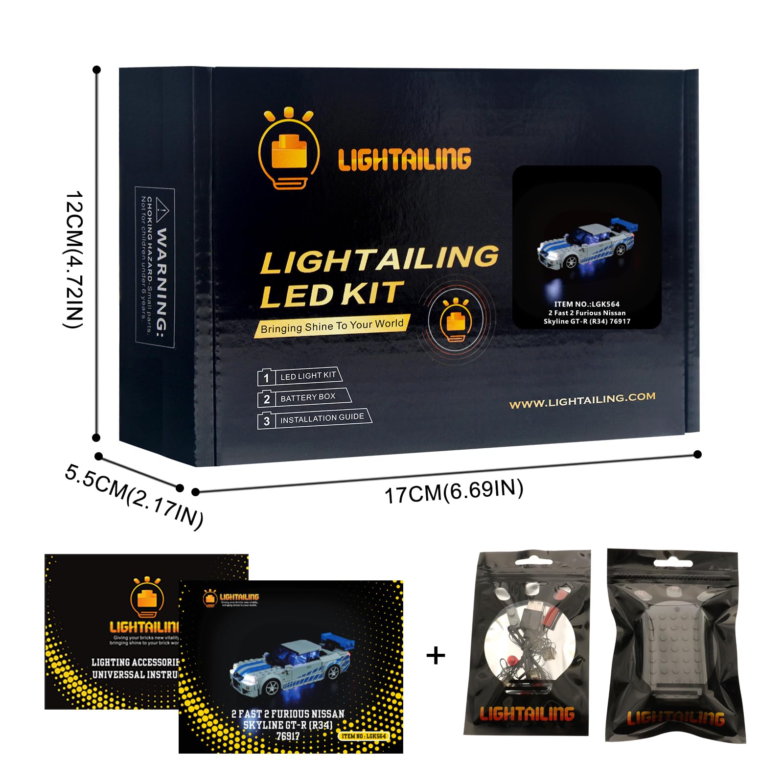 Foto 6 | Kit De Iluminación Lightailing 76917 2-fast-2 Furious Nissan Skyline Gt-r (r34) - Venta Internacional.
