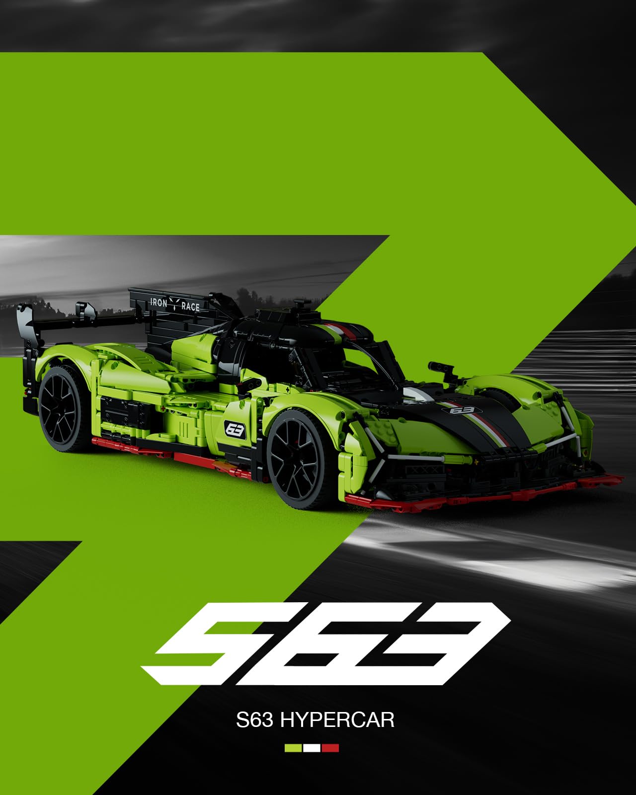 Foto 3 pulgar | Set De Construcción De Maquetas Nifeliz S63 Hypercar A Escala 1:8 (3.699 Unidades) - Venta Internacional.