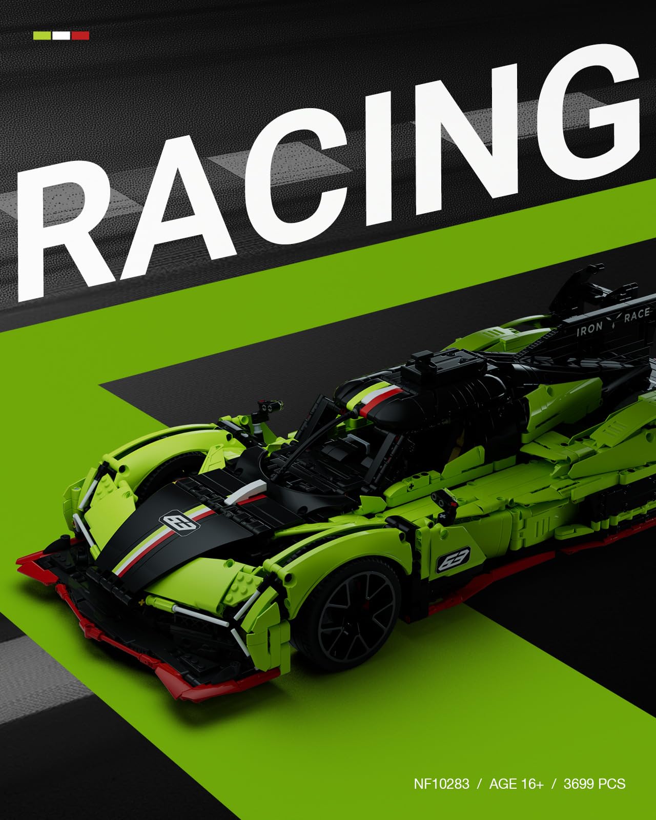 Foto 7 pulgar | Set De Construcción De Maquetas Nifeliz S63 Hypercar A Escala 1:8 (3.699 Unidades) - Venta Internacional.