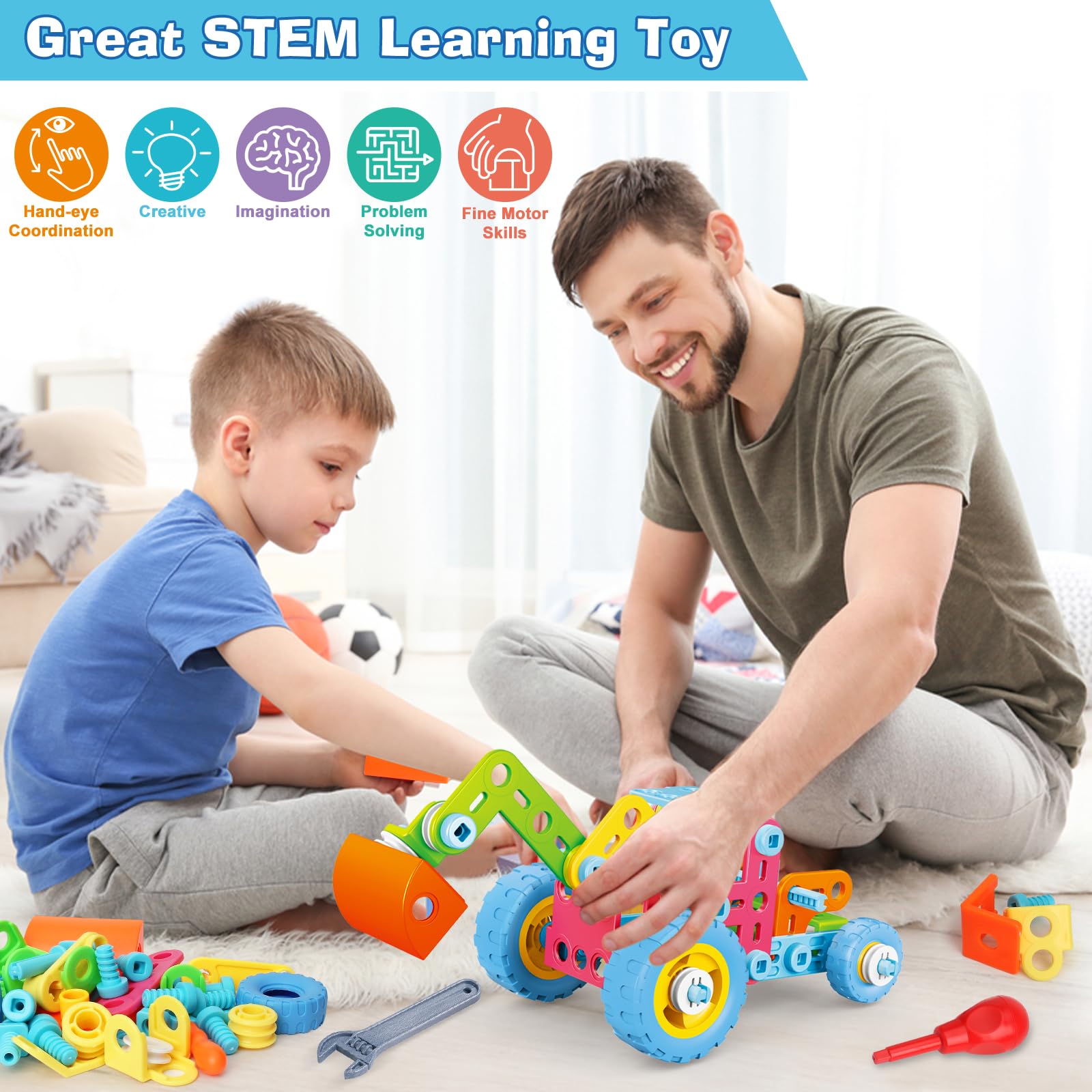 Foto 4 pulgar | Juguete De Construcción Moontoy Stem 6 En 1, 118 Piezas Para Niños De 3 A 8 Años - Venta Internacional.