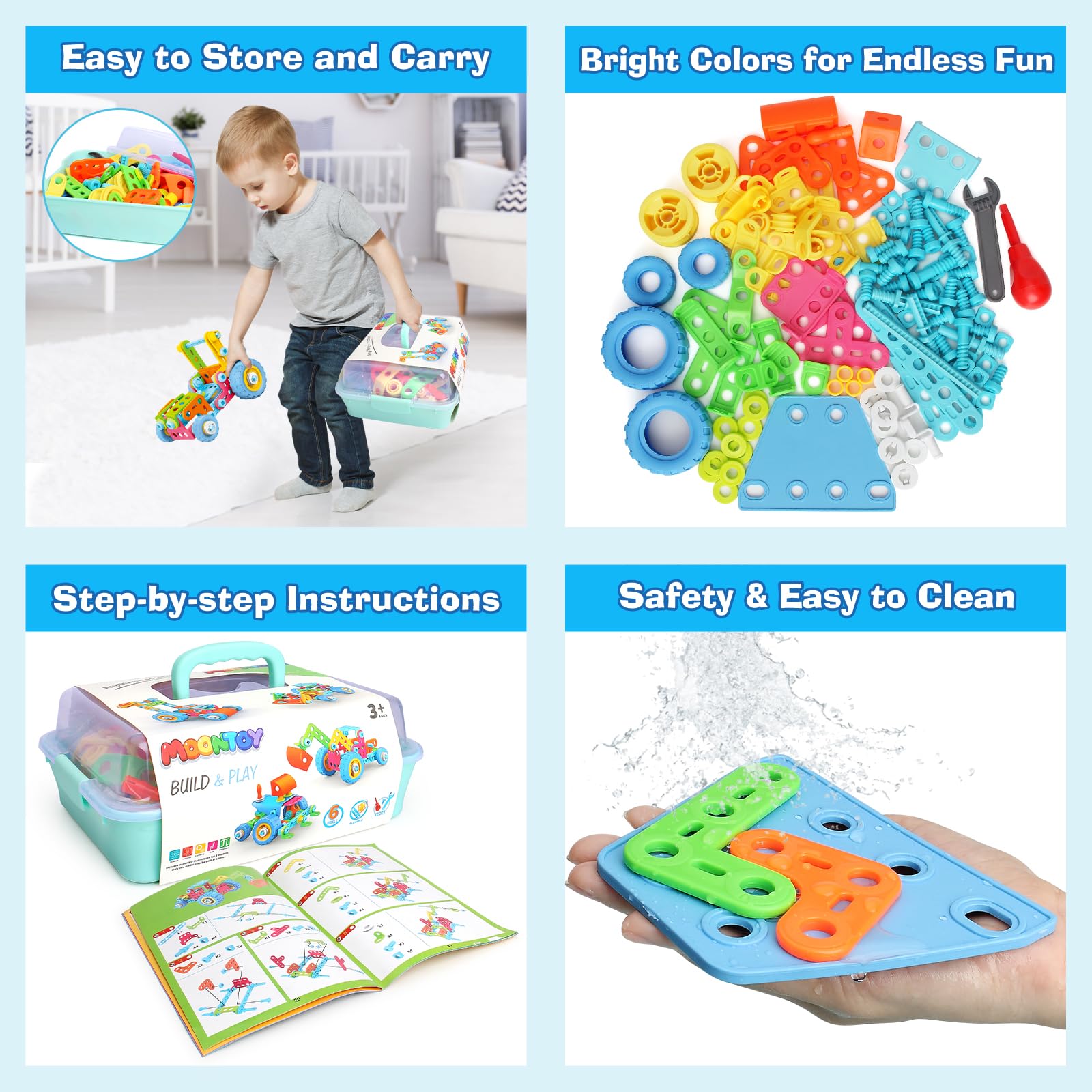 Foto 7 pulgar | Juguete De Construcción Moontoy Stem 6 En 1, 118 Piezas Para Niños De 3 A 8 Años - Venta Internacional.