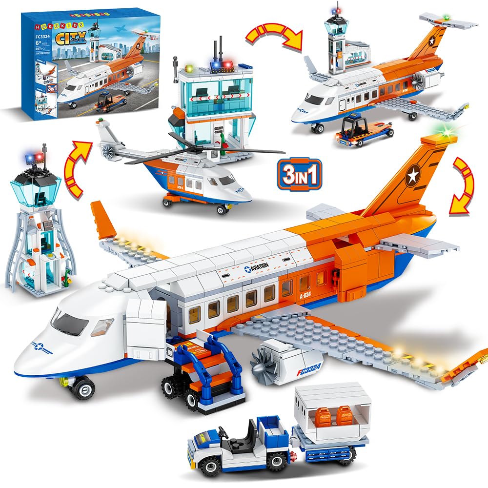Foto 2 pulgar | Set De Construcción Hogokids City Passenger Airplane 697 Piezas Para Mayores De 6 Años - Venta Internacional.