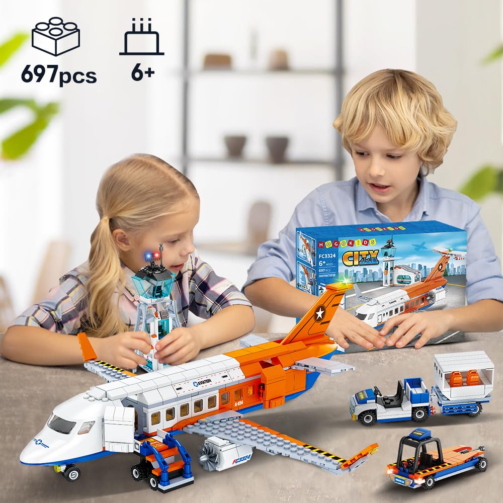 Foto 4 pulgar | Set De Construcción Hogokids City Passenger Airplane 697 Piezas Para Mayores De 6 Años - Venta Internacional.