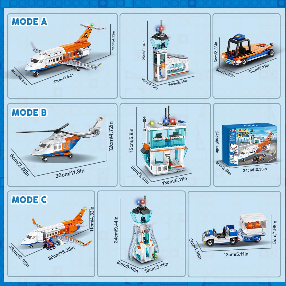 Foto 8 pulgar | Set De Construcción Hogokids City Passenger Airplane 697 Piezas Para Mayores De 6 Años - Venta Internacional.