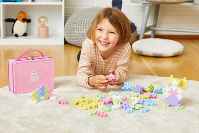 Foto 4 | Juguete De Construcción Plus Plus, Caja Grande, Pastel, 70 Piezas - Venta Internacional.