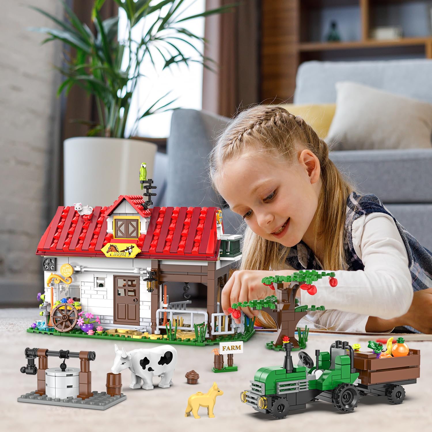 Foto 4 pulgar | Juguete De Construcción Hogokids Farm House Con 852 Piezas Para Niños De 6 A 12 Años O Más - Venta Internacional.
