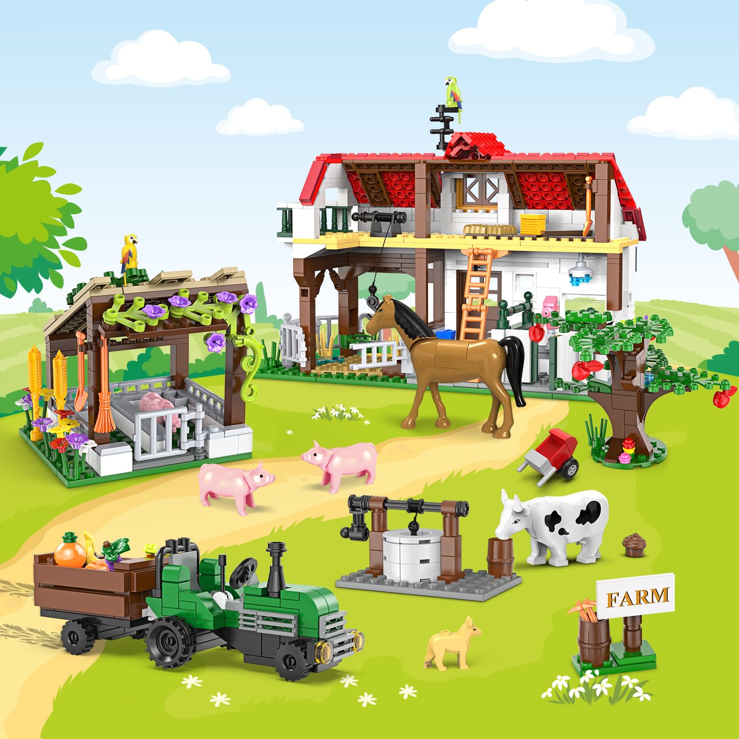 Foto 5 pulgar | Juguete De Construcción Hogokids Farm House Con 852 Piezas Para Niños De 6 A 12 Años O Más - Venta Internacional.