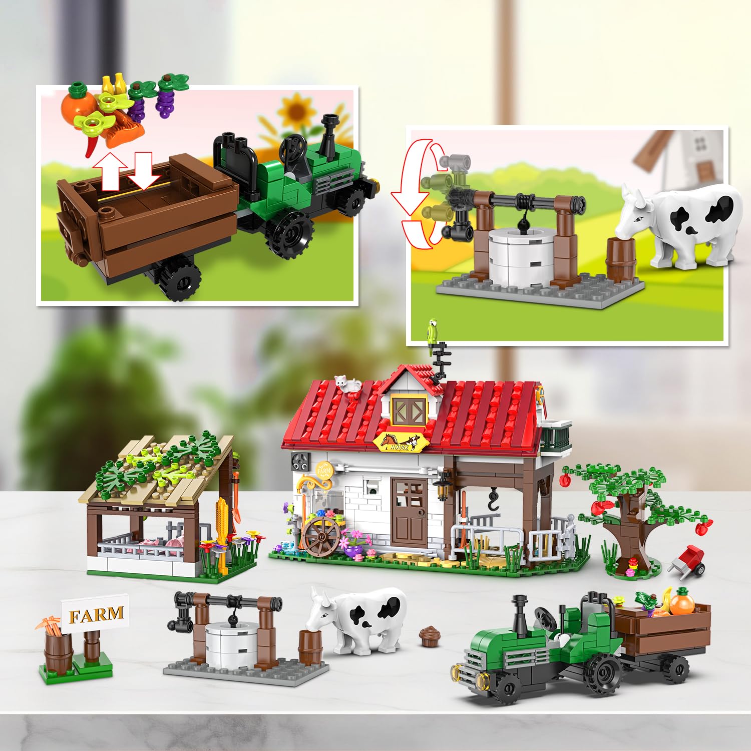 Foto 6 pulgar | Juguete De Construcción Hogokids Farm House Con 852 Piezas Para Niños De 6 A 12 Años O Más - Venta Internacional.