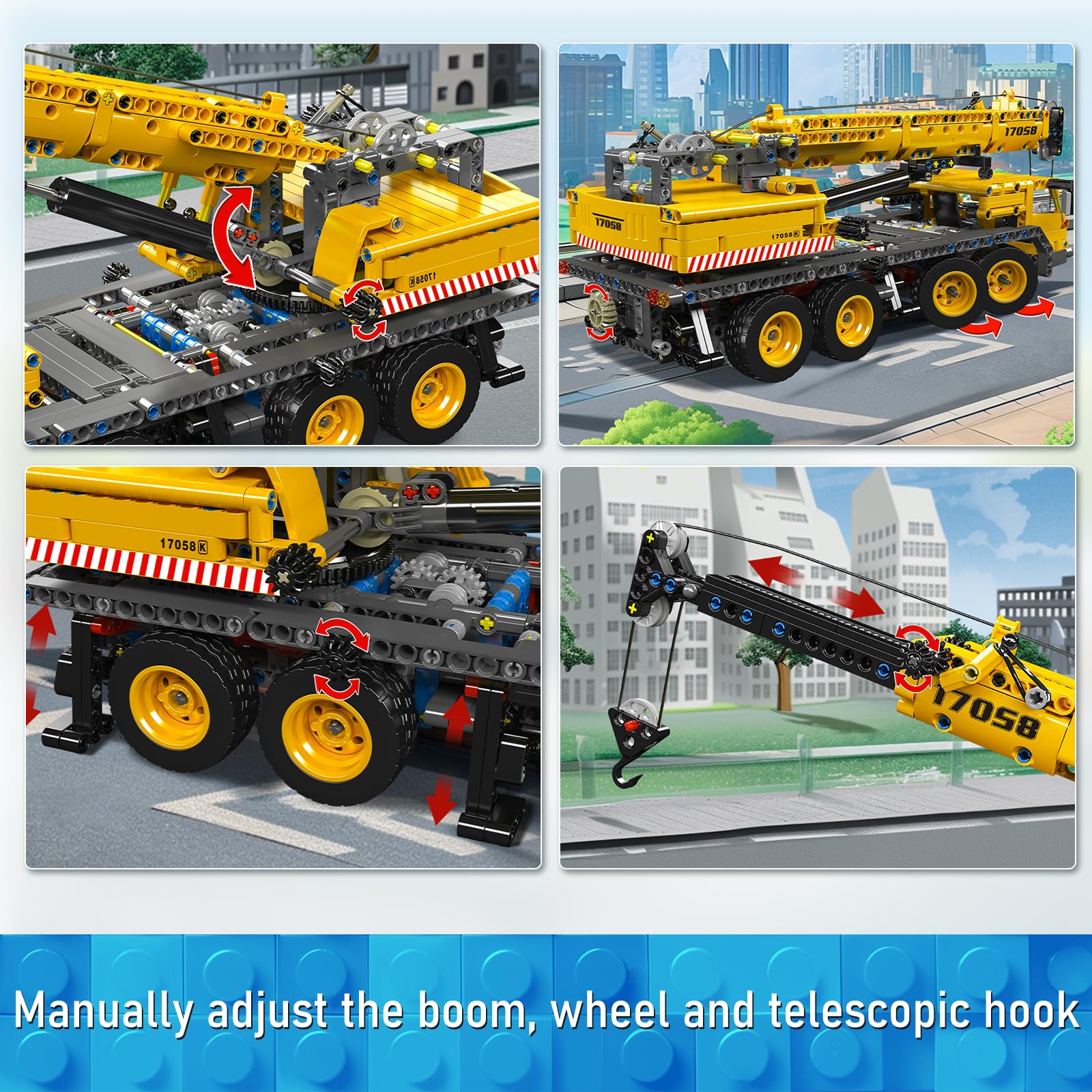 Foto 5 pulgar | Set De Construcción Mould King City Mobile Crane Truck 17058 997 Piezas - Venta Internacional.