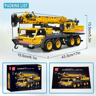 Foto 5 | Set De Construcción Mould King City Mobile Crane Truck 17058 997 Piezas - Venta Internacional.