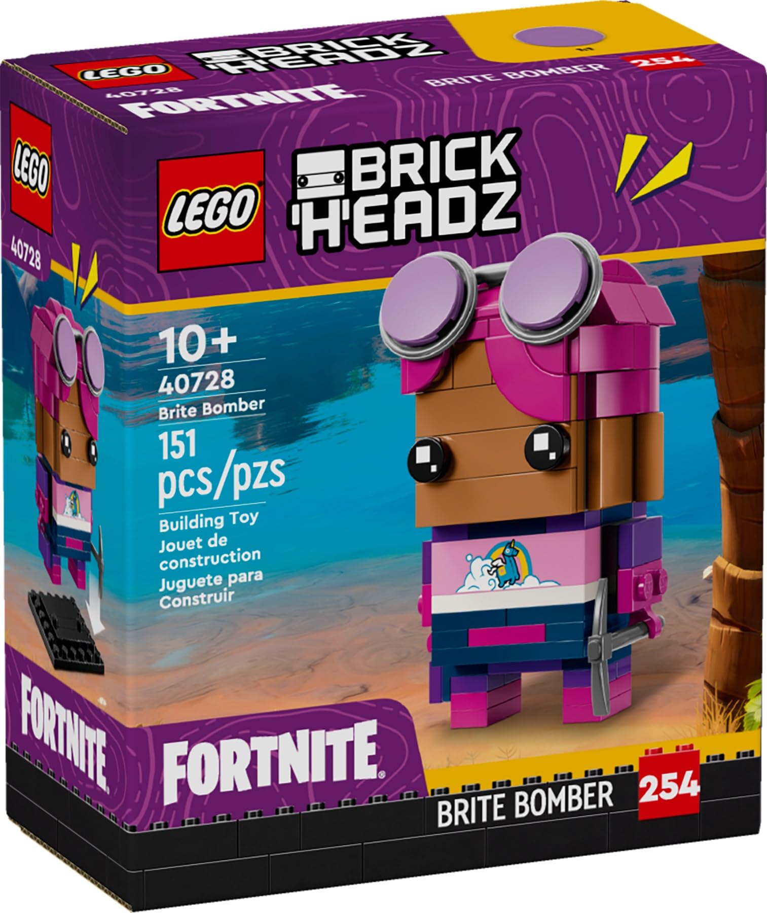 Set De Construcción Lego Fortnite Brickheadz Brite Bomber 40728 - Venta Internacional.