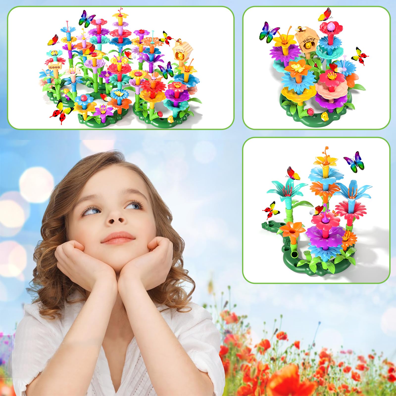 Foto 5 pulgar | Juguetes De Construcción De Jardines Con Flores Doloowee, 184 Unidades, Para Niñas De 3 A 7 Años - Venta Internacional