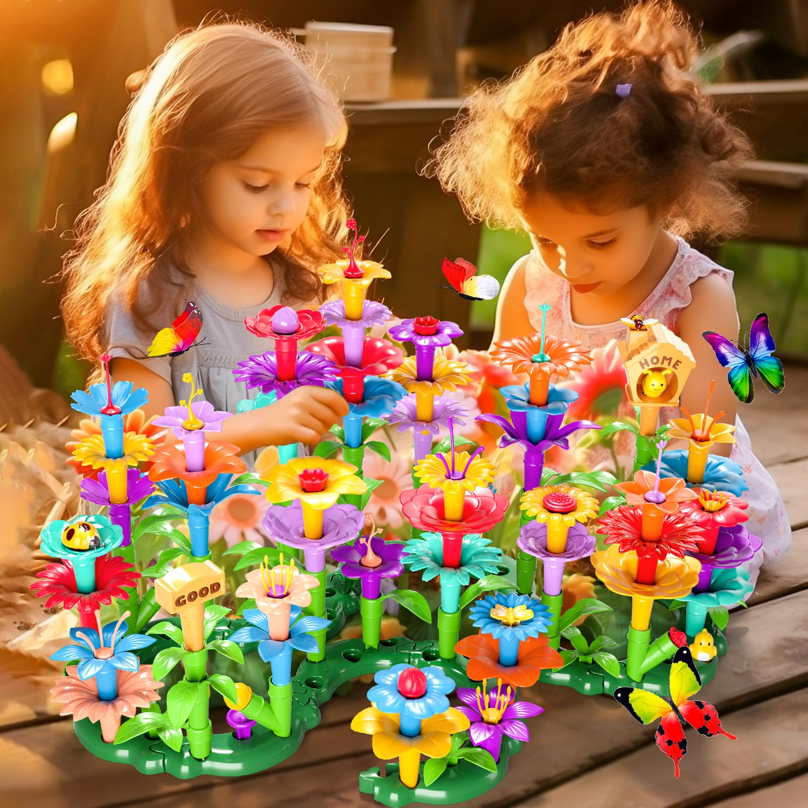 Foto 7 pulgar | Juguetes De Construcción De Jardines Con Flores Doloowee, 184 Unidades, Para Niñas De 3 A 7 Años - Venta Internacional