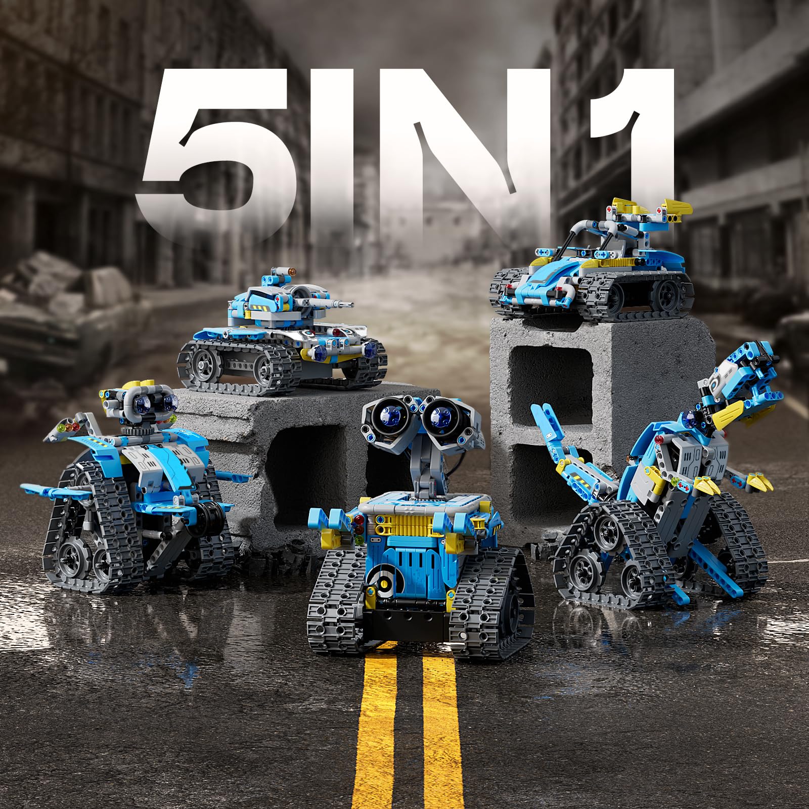 Foto 3 pulgar | Kit De Construcción De Robots Stem Sillbird 5 En 1 Con Control Remoto 8-13 - Venta Internacional.