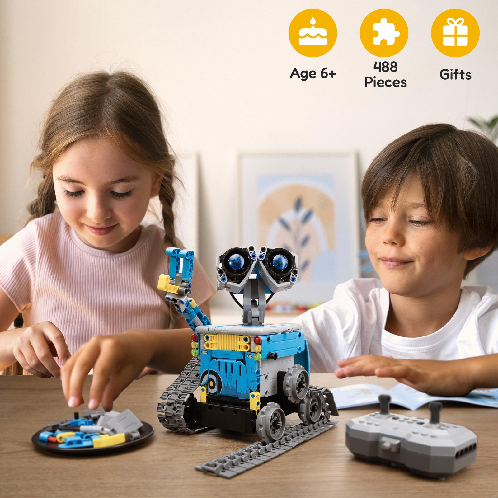 Foto 7 pulgar | Kit De Construcción De Robots Stem Sillbird 5 En 1 Con Control Remoto 8-13 - Venta Internacional.