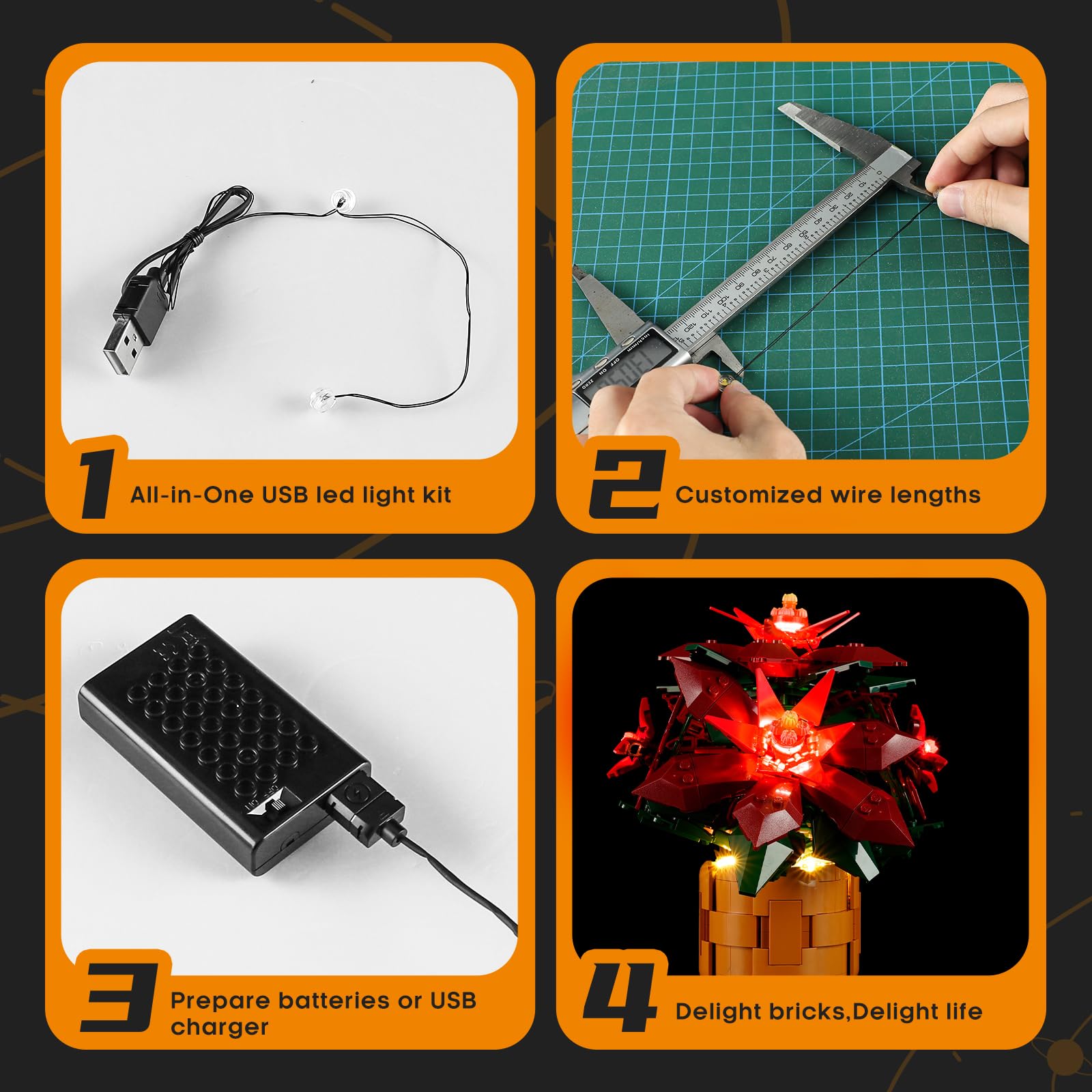 Foto 6 pulgar | Kit De Iluminación Lightailing Para Lego 10370 Poinsettia Con Led - Venta Internacional.
