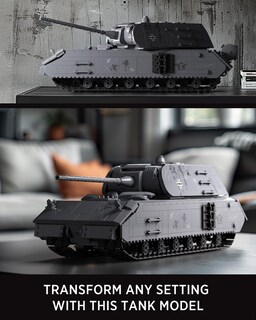 Foto 5 | Modelo De Construcción Nifeliz Maus Tank Ww2 Panzer Viii 2.252 Piezas - Venta Internacional.