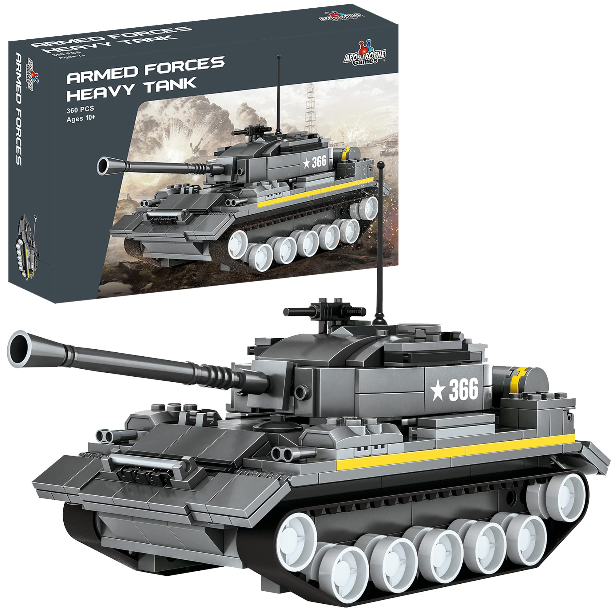 Juego De Bloques De Construcción Army Tank, 340 Piezas, Fuerzas Armadas, Más De 10 Años - Venta Internacional.