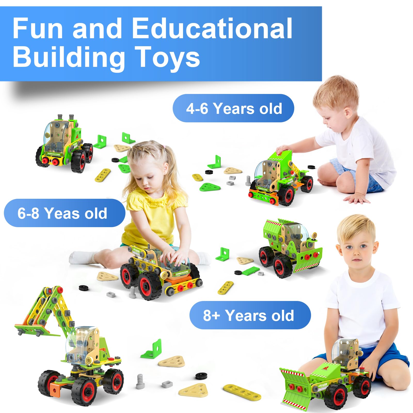 Foto 2 | Set Stem 14 En 1 De Building Toy Moontoy Para Niños De 4 A 9 Años - Venta Internacional.