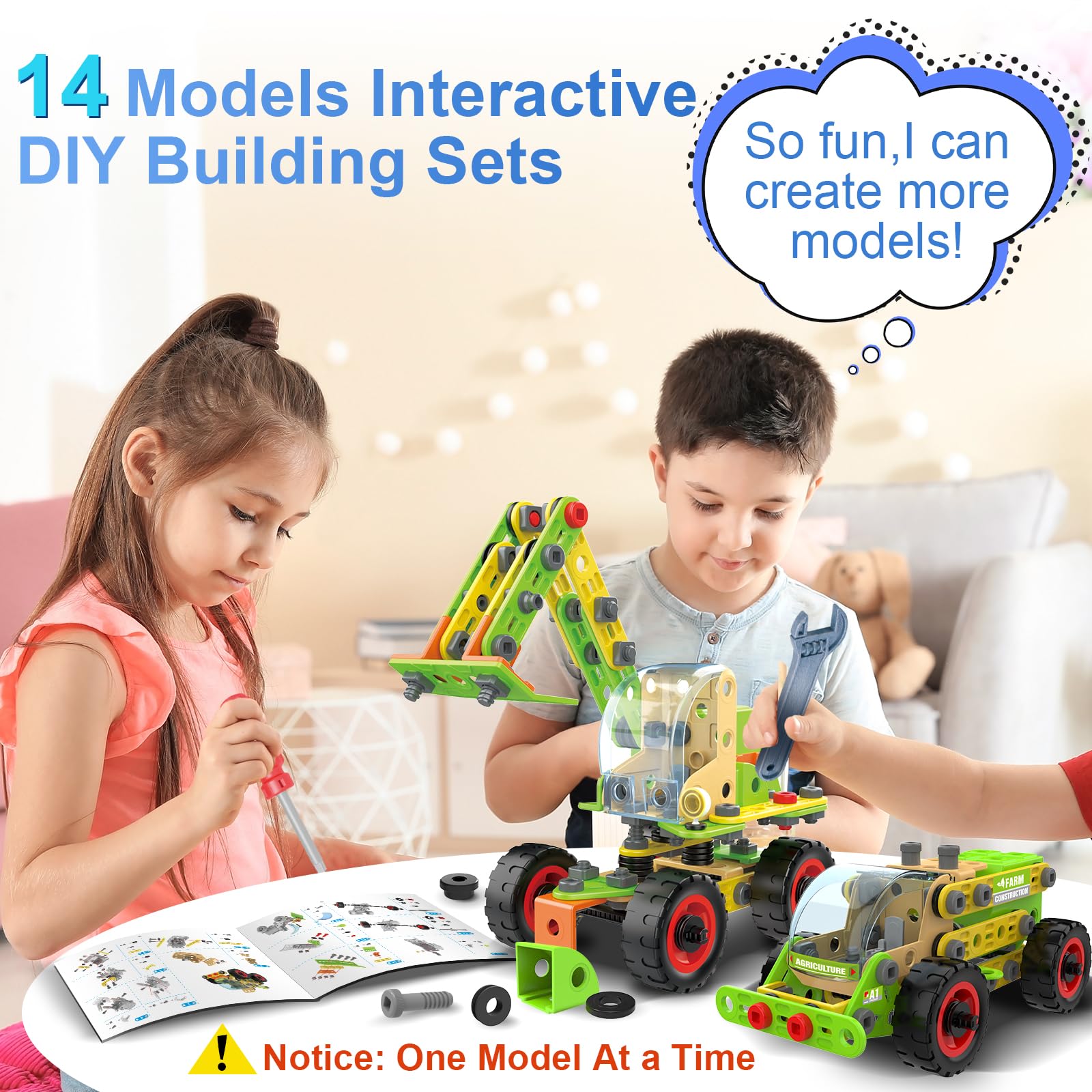 Foto 4 | Set Stem 14 En 1 De Building Toy Moontoy Para Niños De 4 A 9 Años - Venta Internacional.
