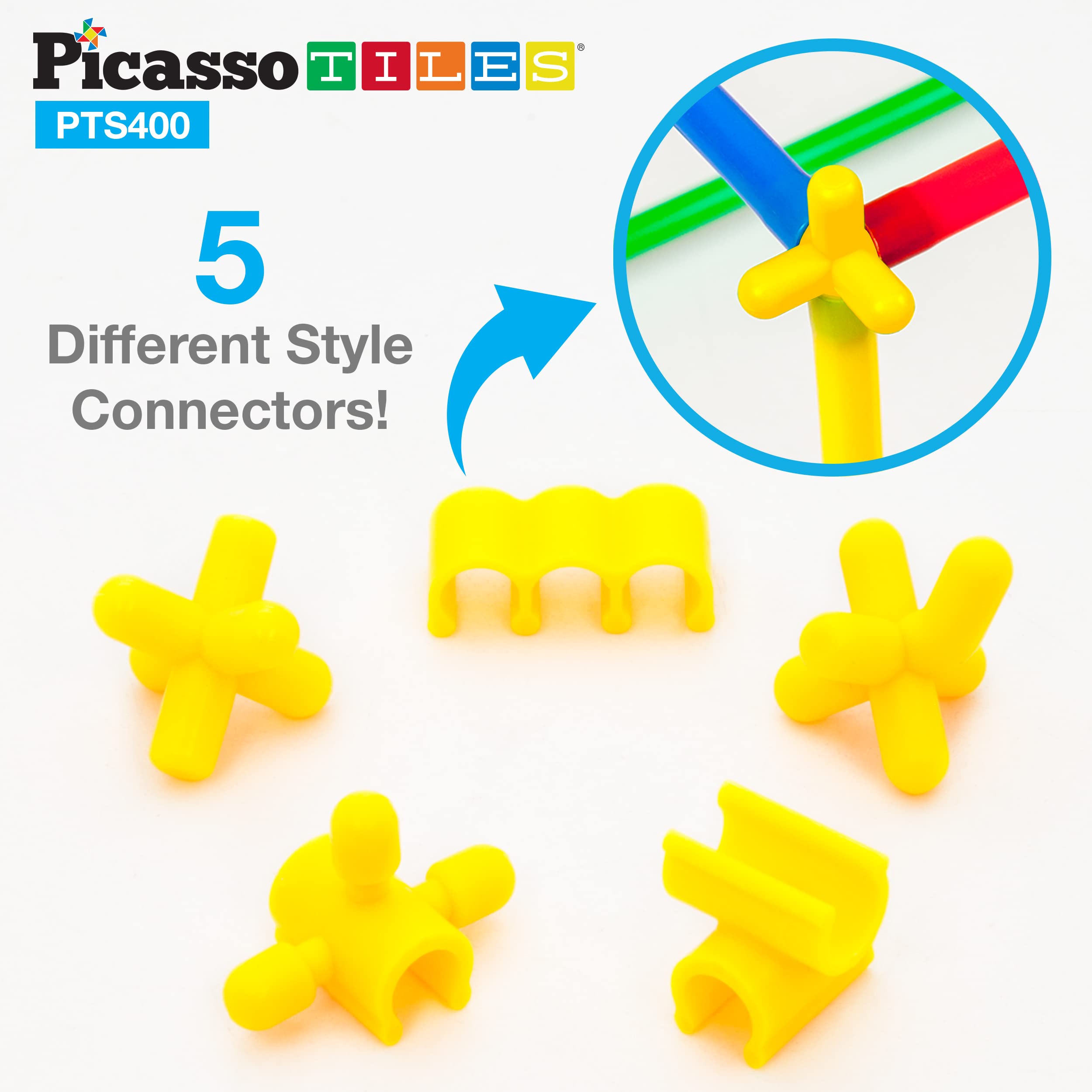 Foto 5 pulgar | Juego De Construcción Picassotiles, Juego De Construcción Con Pajitas, 400 Piezas - Venta Internacional.