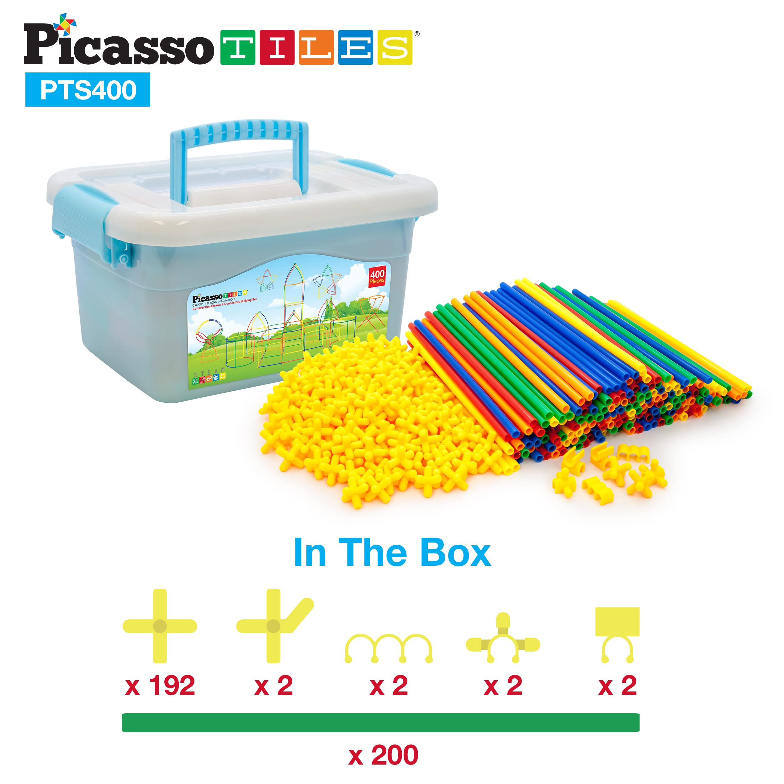 Foto 7 pulgar | Juego De Construcción Picassotiles, Juego De Construcción Con Pajitas, 400 Piezas - Venta Internacional.