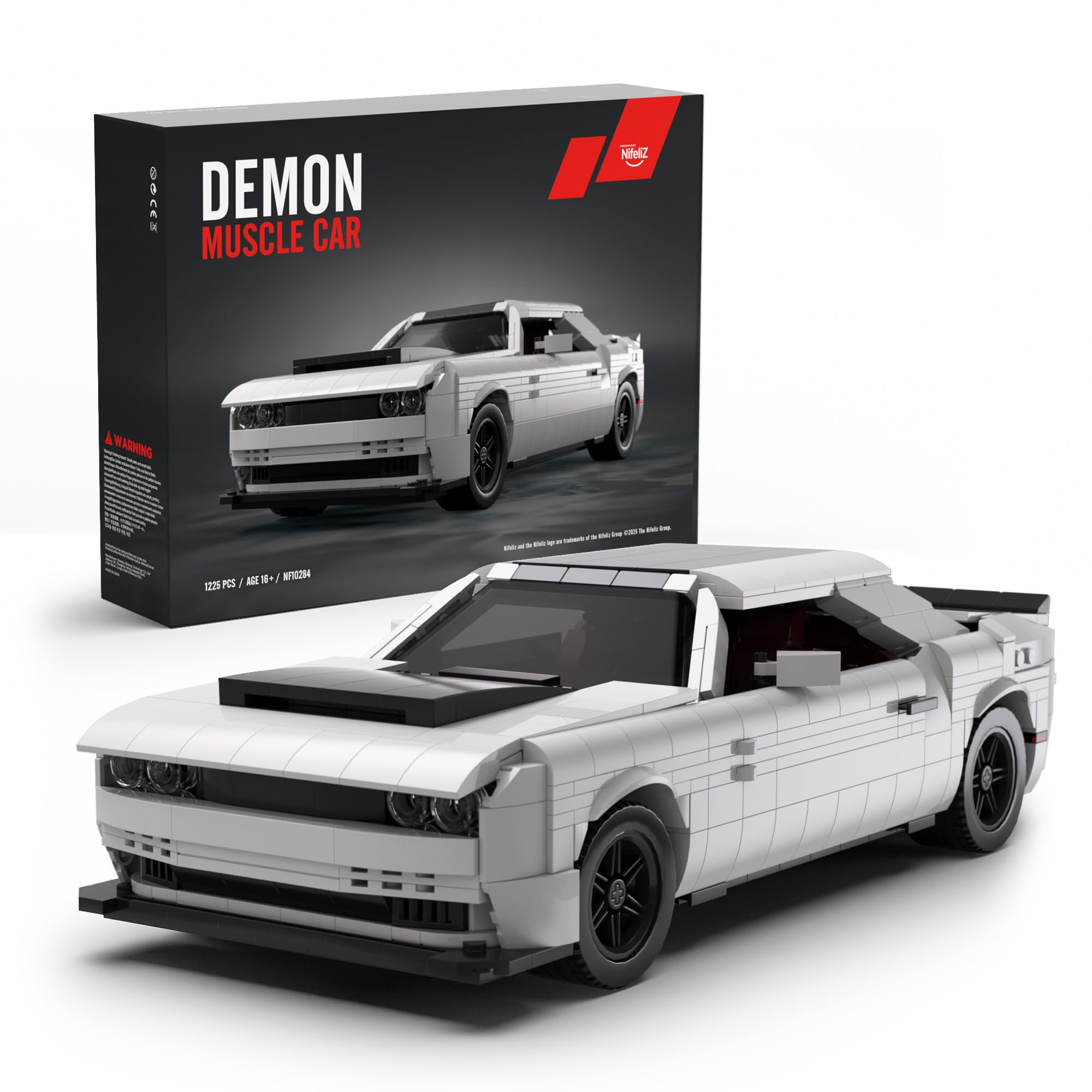 Set De Modelos Nifeliz Demon Muscle Car 1225 Piezas Para Adultos - Venta Internacional.