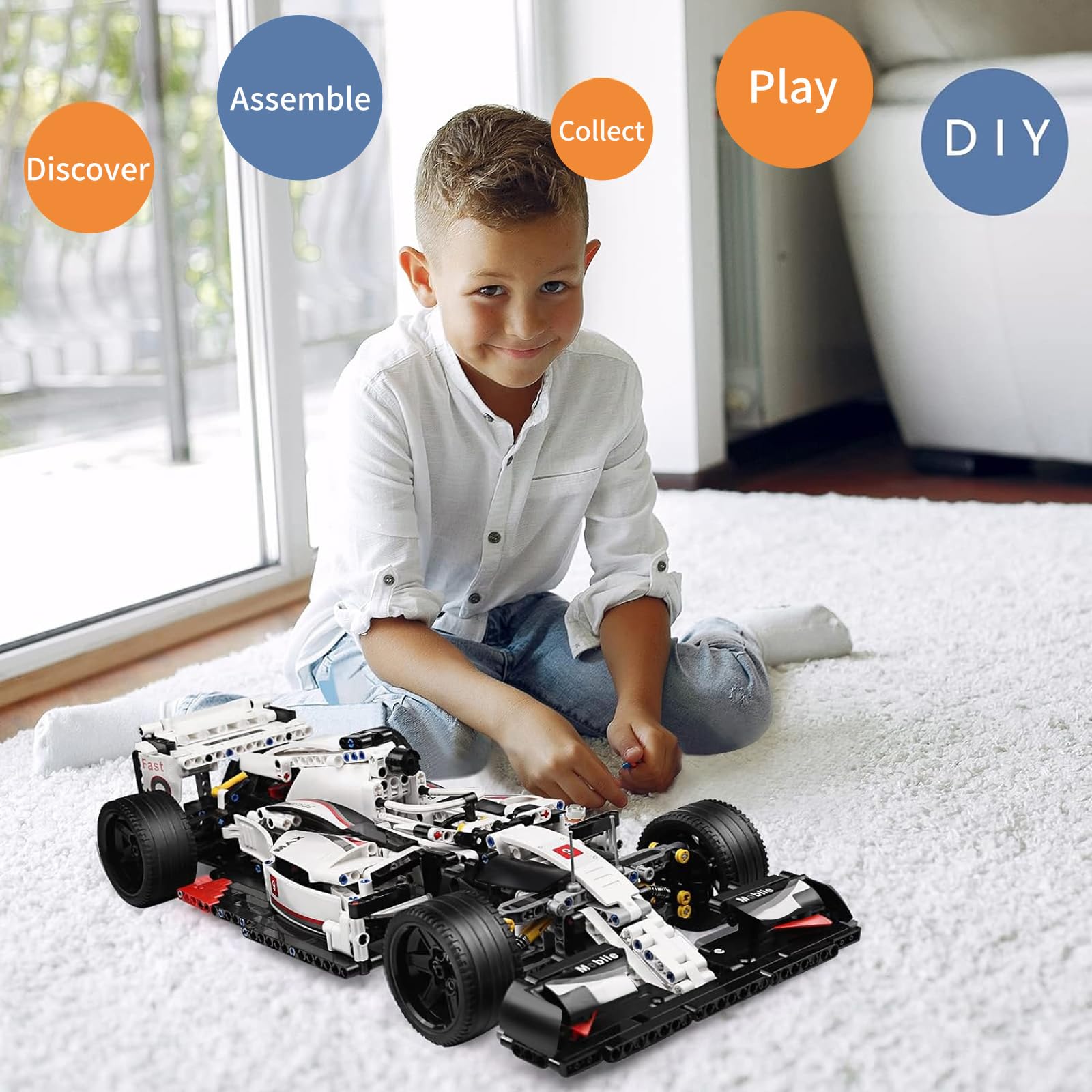 Foto 6 pulgar | Kit De Bloques De Construcción Mould King Technik Sports Car F1 1235 Unidades - Venta Internacional.