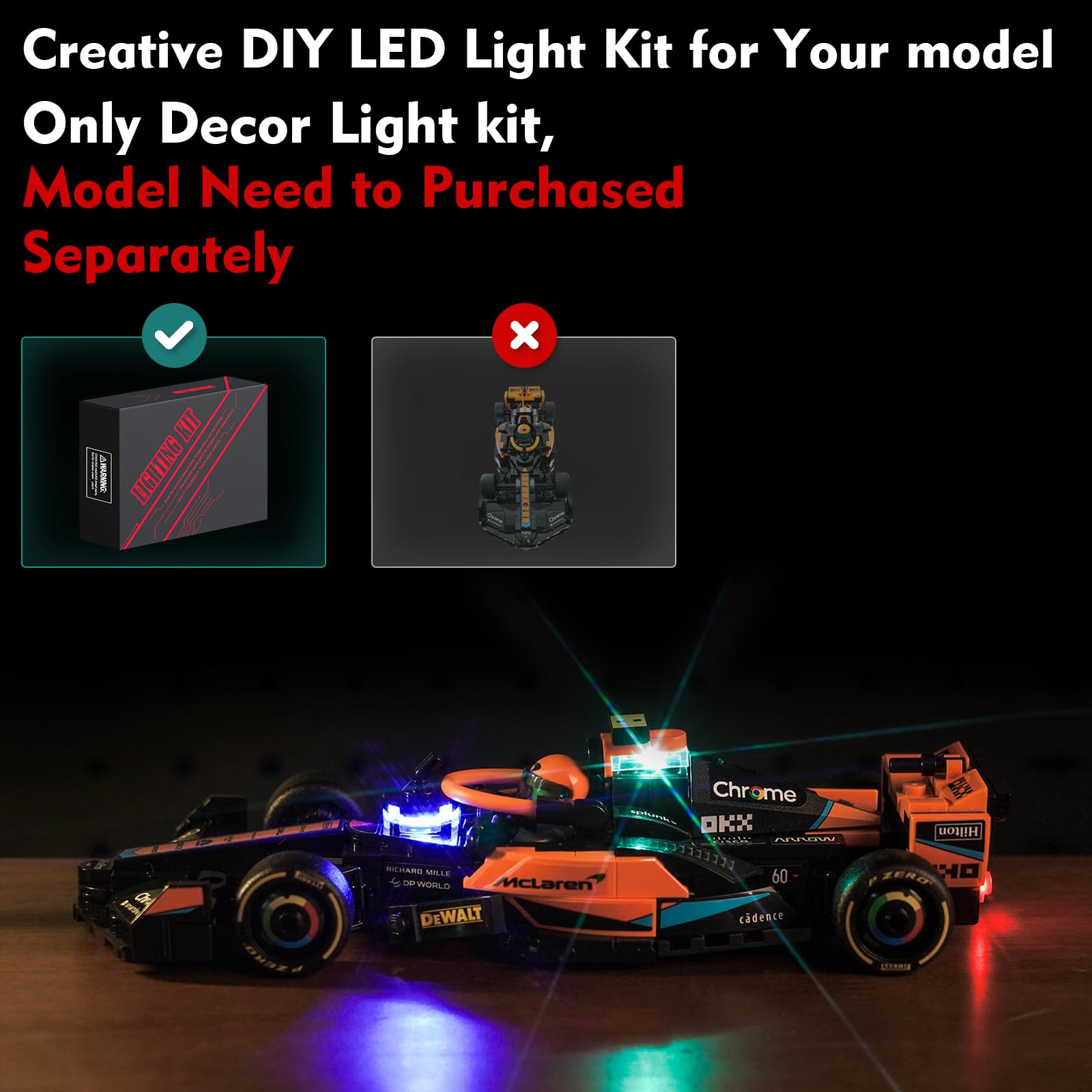 Foto 3 pulgar | Kit De Luces Led Vonado Compatible Con Lego 2023 Mclaren 76919 - Venta Internacional.
