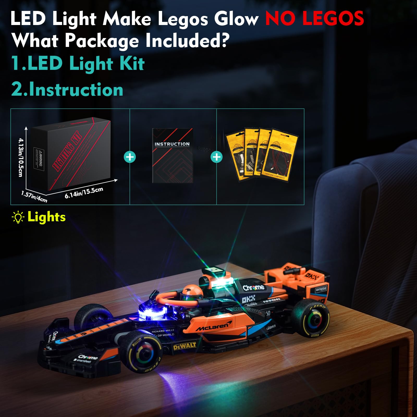 Foto 7 pulgar | Kit De Luces Led Vonado Compatible Con Lego 2023 Mclaren 76919 - Venta Internacional.